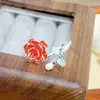 Anillo Abierto de Esmalte de Verano Dopamina Zirconia Goteada en Aceite Mariposa Flor Exquisita Gama Alta Anillo de Lujo Ligero
