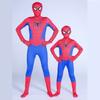 Traje de combate ajustado Zentai Siaman para niños, estilo Spider-Man, de la película "No Return", color negro y dorado.