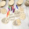 Huevos de Madera de Pascua con Cuerda Decoraciones para Fiestas Infantiles Manualidades DIY Piezas de Madera de Conejo Decoración para el Hogar