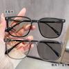 Lentes que cambian de color para mujer, luz anti-azul para estudiantes, montura grande popular en Internet, miopía con Domentum, lentes de miopía terminados para hombre de moda