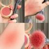 Brocha de Puntos Brocha para Rubor Doble Lana Fina Ligera Pico Plano Detalle Halo Brocha de Maquillaje Tamaño Grande Pequeño Paquete 1
