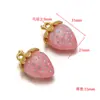 Acero Inoxidable Punto Francés Diamante Cereza Fresa Colgante DIY Collar Lindo Pulsera Aretes Accesorios Accesorios Mayoreo