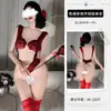 Lencería Sexy de Encaje Sexy Conjunto de Pijama de Tres Puntos de una Pieza Tentación Uniforme Europeo y Americano sin Perlas