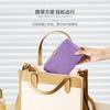 Bolsa de cosméticos de terciopelo de moda de fábrica, bolsa de lavado simple portátil de tela de felpa, bolsa de almacenamiento de color dopamina