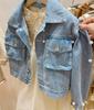 Abrigo de dibujos animados para bebé, primavera y otoño 2024, nuevo para niños, 1 chaqueta combinable, estilo occidental, para mujer, 2 tops coreanos para niños.