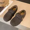 Zapatos peludos de alta gama para mujer, nueva colección otoño/invierno 2026, de suela gruesa, que aumentan la altura, totalmente cerrados, tipo Birkenstock, sin cordones, cálidos, de algodón