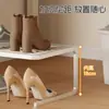 Zapatero bajo cama, estante para zapatos, estante de capas, estante divisor de zapatero, solución de almacenamiento de zapatos, soporte de zapatos de doble capa bajo la cama para dormitorio
