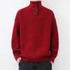 Grande suéter vermelho masculino inverno gola alta suéter de malha base camisa este ano da vida design lã quente espessada ano da cobra