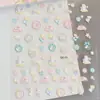 Adesivos para Unhas Estrela Cadente Estilo Ins Rosa Girly Coração Coelho Desenho Animado Fofo Embossado Copo d'Água Câmera Adesivos DIY