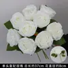Serie Blanca de Boda Flores Artificiales Flores de Seda Flores Falsas Decoración de Salón de Bodas Arte Floral Hogar Ramo de un Solo Tallo Marcadores de Pasillo Materiales para Arreglos Florales