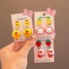 Clip para oreja para niños Nuevo estilo luminoso lindo caricatura agujero para la oreja Pendientes de princesa pendientes personalizados accesorios para pendientes de niña