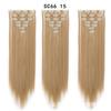 Conjunto de Sete Peças de Peruca Transfronteiriça Extensões de Cabelo Clip-In 16 Clipes Fibra Sintética Extensões de Cabelo Liso Clip in Hair