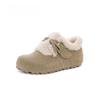Sapatos Birkenstock de Sola Macia All-Inclusive para Mulheres 2025 Novas Botas de Neve de Veludo de Inverno Retrô Birkenstock Flats Sapatos Quentes de Algodão