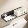 Estante de Almacenamiento Plegable para Bandejas Montado en Pared sin Taladro Estante de Almacenamiento de Pared para Cocina Baño Baño Transfronterizo