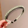 Artefacto para Cabello Roto Diadema Simple Dentada Antideslizante Diadema de Tela a Cuadros para Niños Cinta para el Cabello para Niñas Adorno para la Cabeza Accesorios para el Cabello para Niñas
