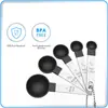 Venta Caliente de Amazon Juego de Tazas y Cucharas Medidoras de Acero Inoxidable y Plástico Set de 10 Piezas Herramientas para Hornear Utensilios de Cocina Hogar