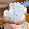 Sapatos para bebês, novos modelos de primavera e outono, sapatos para iniciantes para bebês meninas de 2-3 anos, sola macia, antiderrapantes, sapatos de princesinha