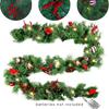 Guirnalda Decorativa de Ratán Navideño 2.7m Encriptada Lujosa Colgante de Ratán Decoraciones Navideñas Lazo de Ratán