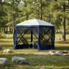 Tienda de Campaña Hexagonal Resistente a la Intemperie para Exteriores Transfronteriza con Visibilidad de Seis Lados, Venta al por Mayor Personalizada OEM