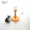 Base de lámpara de mesa de madera maciza base de madera portalámparas enchufable base de tornillo e27 base e14 bricolaje con cable con interruptor base de lámpara de mesa