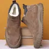Zapatos de Invierno para Hombre con Forro Polar Nuevas Botas de Nieve de Caña Alta para Exteriores con Suela Gruesa Zapatos Casuales de Invierno Cálidos de Algodón para Hombre