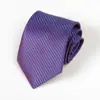 8 cm Mão Gravata Gravata Vestido de Negócios Masculino Preto Puro Acessórios de Trabalho Profissional Noivo de Casamento Listras Vermelhas de Vinho