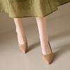 Salto agulha de cor sólida salto alto pontudo 2023 primavera novos sapatos de salto alto camada única para mulheres Grande quantidade Congyou