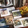 Día Hermoso Libro Pequeño Pintura al Óleo Serie Álbum Antiguo Tema Pintura Famosa Diario Material DIY Base de Decoración Papel 96 Hojas 6 Diseños