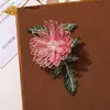 Parche de Flor de Hoja Verde con Bordado Estilo Chino Original, Abalorios de Cristal, Pinza Lateral DIY, Accesorio para el Cabello, Broche, Accesorios para Zapatos, Sombreros, Ropa
