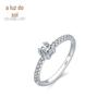 S925 Prata Japonês e Coreano cross-border oito corações e oito flechas simulação anel de diamante feminino Europeu e Americano luz luxo proposta de alta qualidade anel pulseira