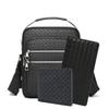 Bolsa de Ombro Masculina Nova Moda Casual Romboidal Quadrada Pequena Carteira Transversal de Couro Coreana Bolsa Masculina da Moda Tendência Marca