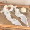 Pañuelo de Seda con Lunares y Rosas Estilo Coreano para Mujer, Estilo Delgado de Primavera y Verano, de Alta Gama, Elegante, Versátil, Bufanda para el Cuello, Accesorio para Envolver el Cuello