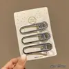 Presilha de Cabelo de Metal, Estilo Doce e Descolado, Presilha para Franja, Acessório de Cabelo para Maquiagem, Presilha Simples para Cabelo da Testa, Novo Modelo 2023 para Mulheres