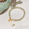 Pulsera de Imitación de Jade Hetian para Mujer, Lujo Accesible de Nicho, Pulsera Exquisita y de Alta Gama con Perlas, Nuevo en 2024