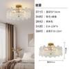 Luminária de Teto de Cristal Francês Moderna Simples Luxo Leve Pérola Lâmpada para Quarto Principal Lâmpadas de LED para Quarto Vintage Creme