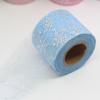 Tela de malla copo de nieve plateado caliente de 6 cm hecha a mano DIY accesorios de joyería accesorios para el cabello horquilla material de lazo