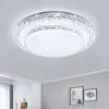 Luminária de Teto Redonda Moderna Casual para Sala de Estar Quarto Luz Suave Proteção para os Olhos Luminária para Sala de Estudo Design de Cristal de Imitação