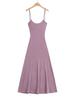 Vestido longo sexy estilo europeu e americano com laço na frente e nas costas, alça, vestido de verão para mulheres, estilo hot girl, justo para mulheres