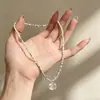 Colar com Pingente de Gato Estilo Doce para Mulheres Novo Pequeno Nicho Colar de Temperamento Gentil Fofo Estilo Ins Corrente para Clavícula