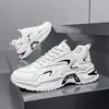 Sapatos Masculinos 2026 Novo Outono Versátil Fashionável Esportivo Sola Grossa Sapatos de Pai Confortáveis Couro Casual Tendência Sapatos DY9120