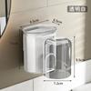 Estante de Almacenamiento para Cepillo de Dientes Sin Taladro Montado en la Pared para Baño Estante para Cepillo de Dientes Eléctrico Cilindro Dental Vaso para Enjuague Bucal Kit Dental