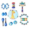 Set de Instrumentos Musicales Orff Set de 13 Piezas Juguete de Instrumento de Percusión Musical para Educación Temprana Infantil Material Didáctico para Jardín de Infantes Rojo