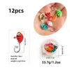 Anzuelo de Pesca con Cabeza de Plomo de 6 Colores con Forma de Pez Transfronterizo 2.1g Anzuelo de Pesca para Hielo Micro Colorido Señuelo de Pesca con Cebo Blando