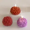 Vela Aromática Bola de Lã Flor Papoula Santa Ana Molde de Silicone Ornamento de Gesso DIY Molde de Resina