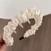 Faixa de Cabelo Plissada Pequena Fresca de Renda Doce com Dentes, Faixa de Cabelo Antiderrapante de Temperamento, Acessório de Cabeça Moderno e Versátil para Mulheres, Novo Estilo