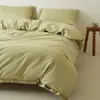 Funda de edredón de algodón puro de fibra larga de 100 unidades, pieza única, para otoño e invierno, engrosada, sábanas de cama, funda de edredón de algodón puro cepillado, sábanas de cama de color liso, funda de almohada