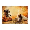 Tapete de Mesa Impresso para Máquina de Café Novo Retro Transfronteiriço Decoração de Mesa de Festa Tapete Isolante Térmico Porta-Copo Tapete de Mesa de Linho Transfronteiriço