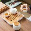 Nuevo Producto Juego de Té Kung Fu Japonés Juego Pequeño para el Hogar Bandeja de Té Seco Simple Habitación de Hotel B&B Juego de Té de Cerámica