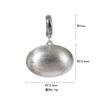 Colar de Prata de Lei 925 Feminino Pingente de Coração Oval Fosco Escovado Nicho de Alto Nível Estilo Ins Acessórios de Joalheria