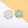 Botões de Strass de Vidro Coloridos Marquise Atacado Flor Diamante Moda Casaco de Pele Broche de Botão de Diamante Acessórios